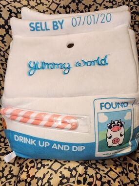 Yummy World Blue & White Plush Toy Bottle - Yummy World XL 11"